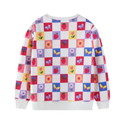 Mädchen Sweatshirt mit buntem Blumen- und Fruchtmuster Drune