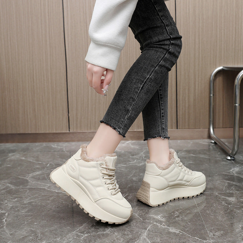 Damen gefütterte High-Top Sneakers mit rutschfester Sohle