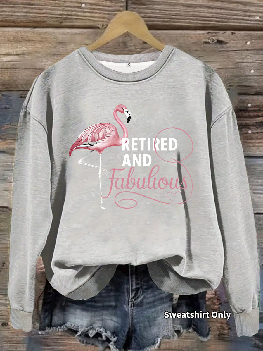 Damen Sweatshirt mit einzigartigem Flamingo-Motiv und inspirierendem Aufdruck