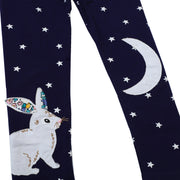 Mädchen Leggings mit verspieltem Hasen- und Sternenmotiv Drune