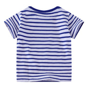 Unisex Baumwoll-T-Shirt mit buntem Baustellenmotiv Drune