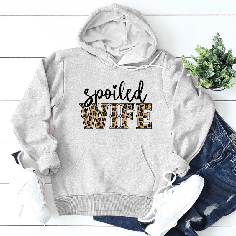 Damen Kapuzenpullover mit kreativem und elegantem Schriftzug