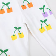 Mädchen Leggings mit fröhlichem Blüten- und Pflanzenmuster Drune