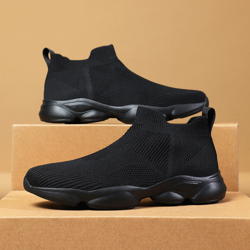 Damen Sportliche Strick-Sneaker mit funktionalem Sohlenprofil
