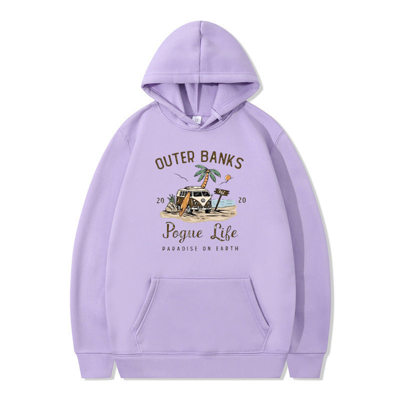 Damen Kapuzenpullover mit maritimem Design und inspirierendem Druck