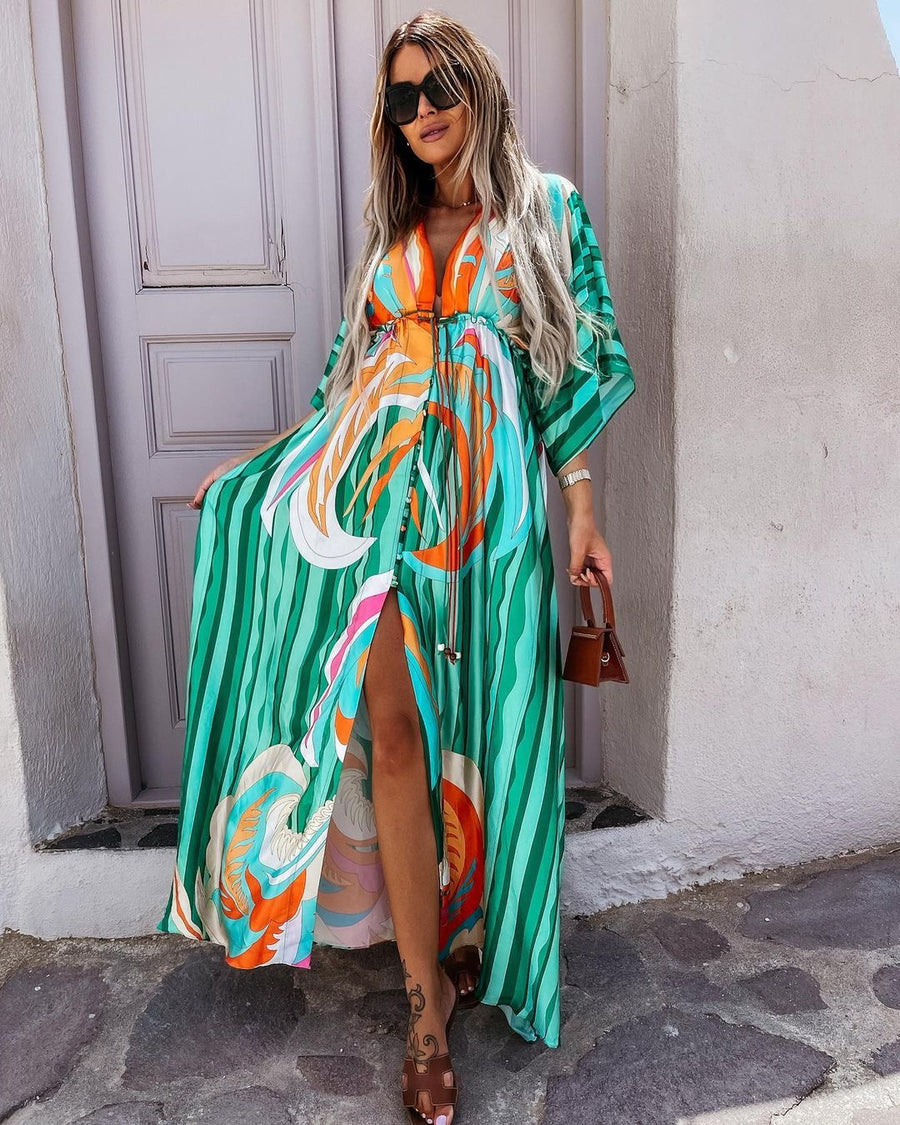Elegantes Kurzarm Kleid für Schwingende Tänze