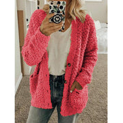 Teddy Damen Fleecejacke Mit Kapuze | Flauschiger Wintermantel