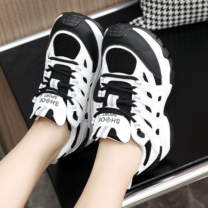Damen Sportliche Schnürsneaker mit atmungsaktivem Obermaterial