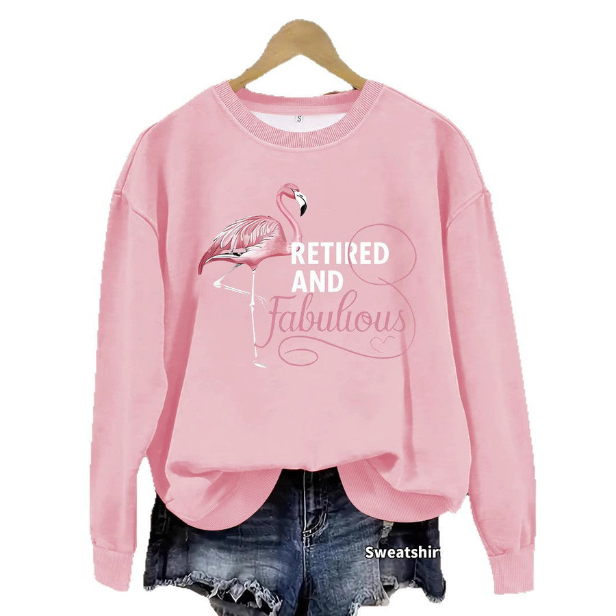 Damen Sweatshirt mit einzigartigem Flamingo-Motiv und inspirierendem Aufdruck