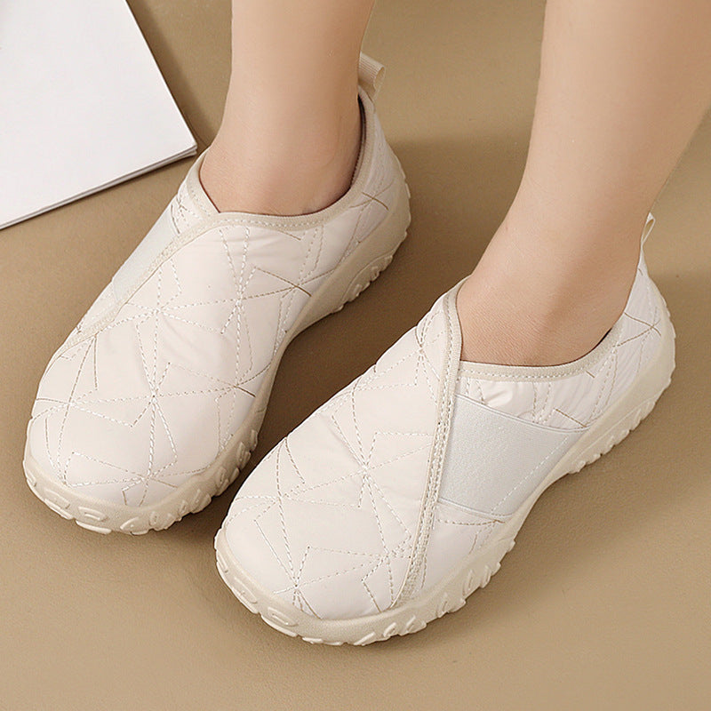 Damen Bequeme Slip-On Sneakers mit rutschfester Sohle und atmungsaktivem Obermaterial