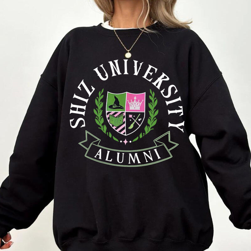 Damen Oversized Sweatshirt mit Universitätsemblem und lässigem Schnitt