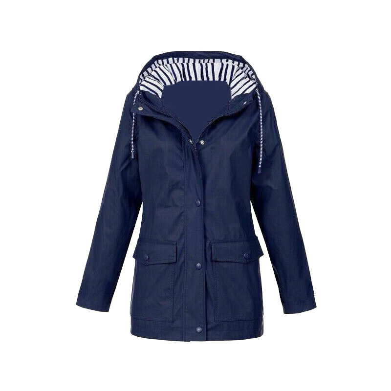 Damen Kapuzen-Regenjacke | Langarm
