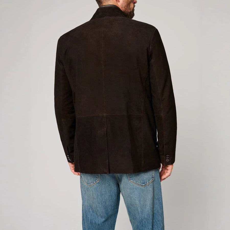 Herren Wildlederjacke mit modernem Schnitt und praktischen Taschen Aliams