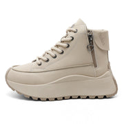 Damen High-Top Sneakers mit elegantem Reißverschluss und dämpfender Laufsohle