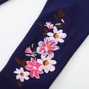Mädchen Leggings mit floralem Stickdesign Drune