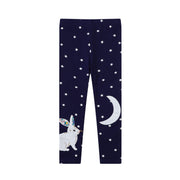 Mädchen Leggings mit verspieltem Hasen- und Sternenmotiv Drune