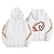 Damen Kapuzenpullover mit kreative Football-Motiv und lässigen Schnitt