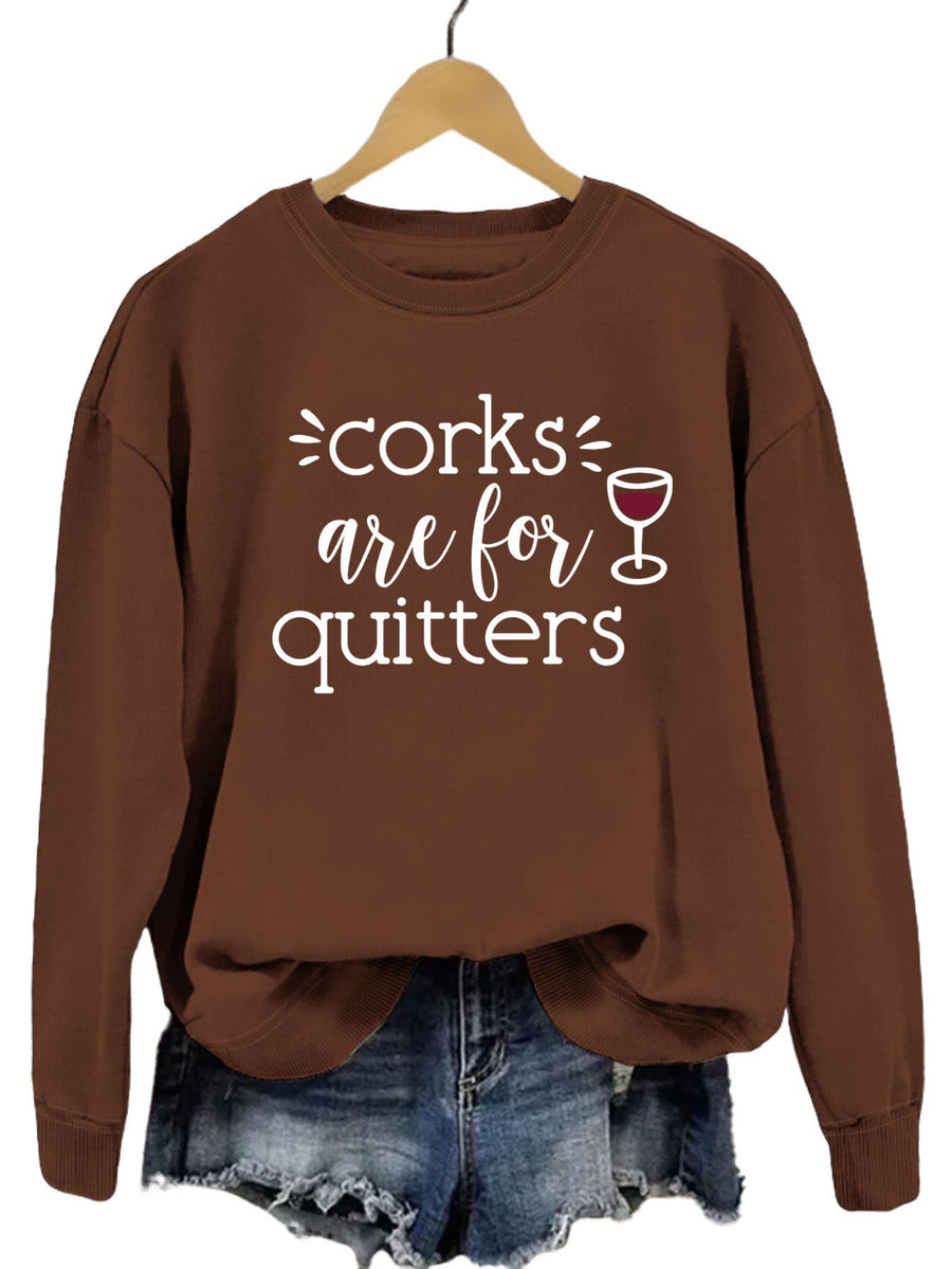 Damen Sweatshirt mit kreativem Spruch und lässigem Schnitt