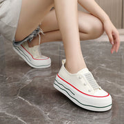 Damen trendige Slip-On Sneakers mit Glitzer-Applikationen