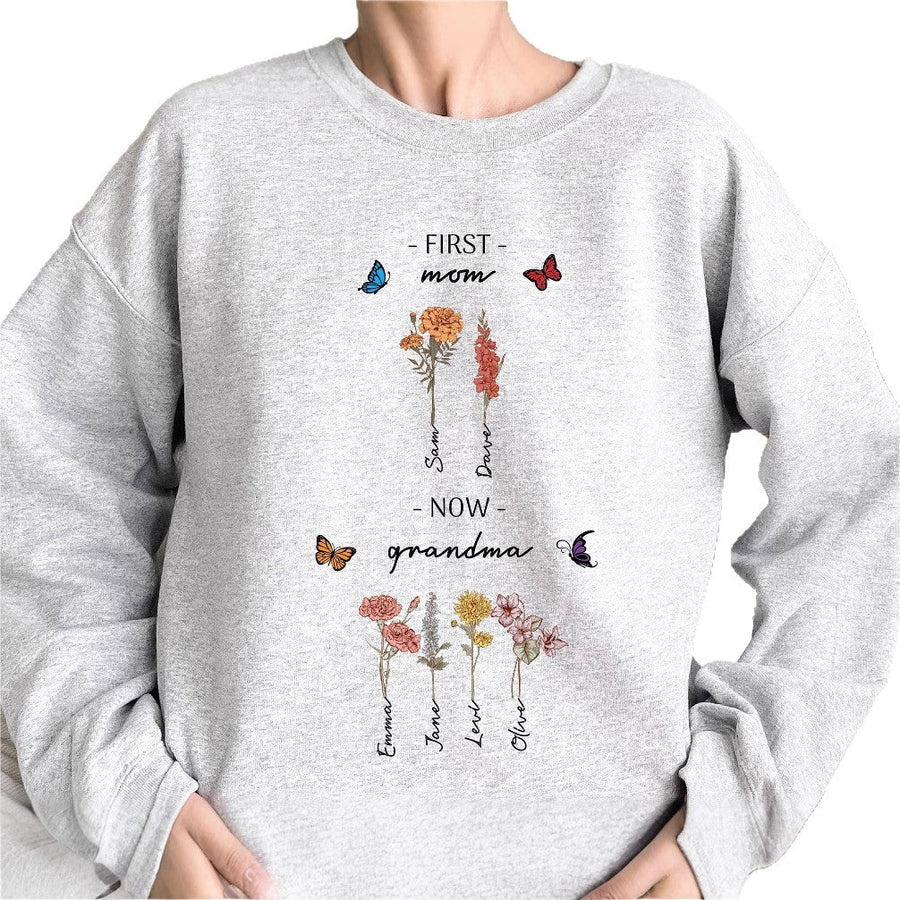 Damen Sweatshirt mit floralem Druck und inspirierendem Schriftzug