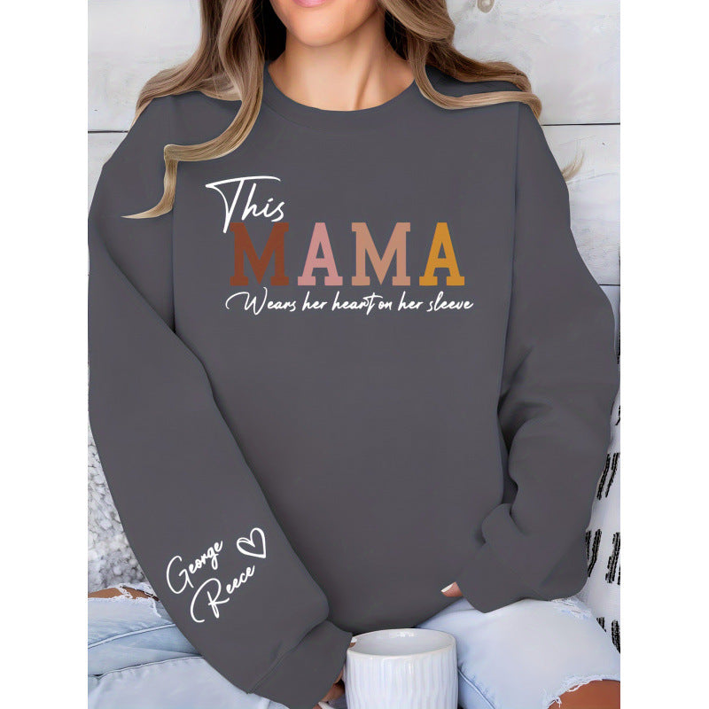 Damen Sweatshirt mit inspirierendem Mama-Aufdruck und bequemer Passform