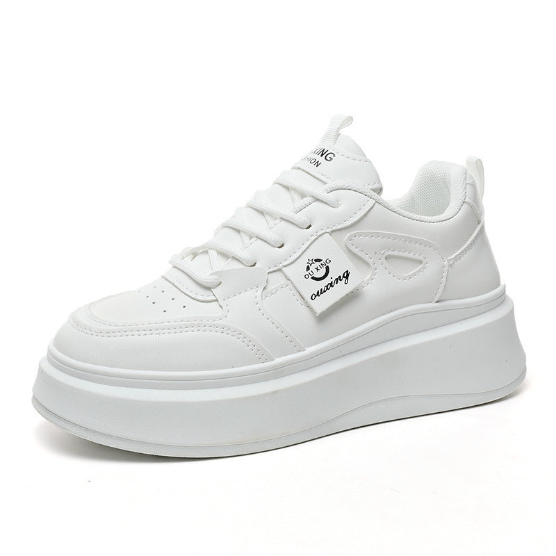 Damen Plateau Sneakers mit atmungsaktiver Oberflächenstruktur und dämpfender Laufsohle