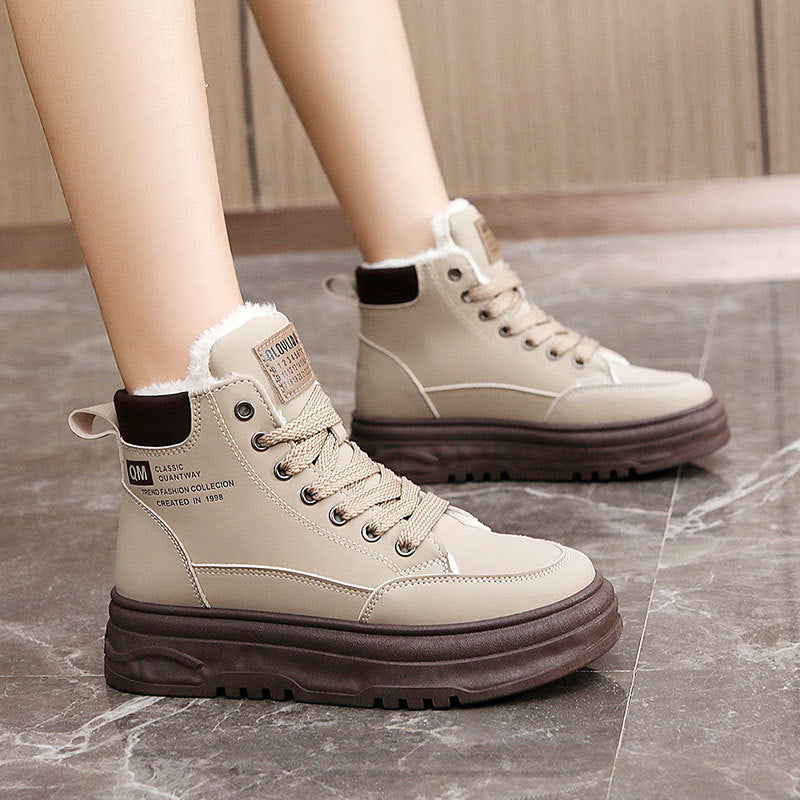 Damen Winterliche High-Top Sneakers mit warmem Innenfutter und rutschfester Sohle