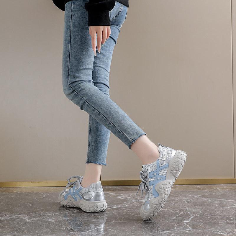 Damen sportliche Sneakers mit atmungsaktiver Mesh-Oberfläche und rutschfester Sohle