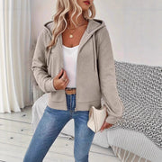 Damen Sportliche Kapuzenjacke mit strukturiertem Design und praktischen Taschen