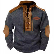 Herren vielseitiger Baumwollpullover mit strukturiertem Kragen Aliams