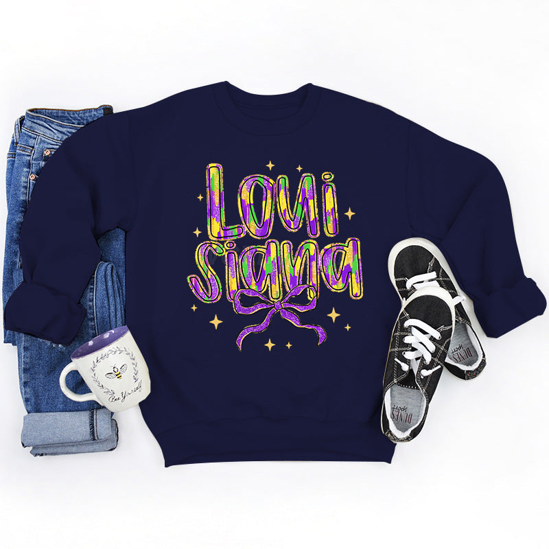 Damen Sweatshirt mit kreativem Schriftzug und weichem Innenfutter