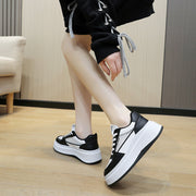Damen modische Plateau Sneakers mit atmungsaktivem Netzmaterial und schockabsorbierender Sohle