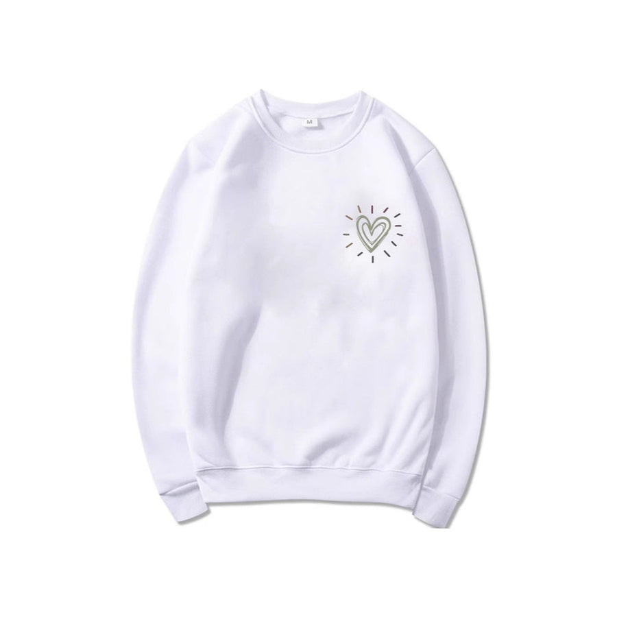 Damen Oversized Sweatshirt mit niedlichem Herzmotiv und lässigem Schnitt