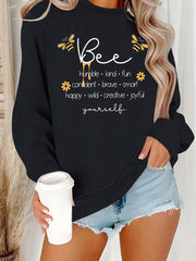 Damen Sweatshirt mit inspirierendem Bienenmotiv und positiven Affirmationen
