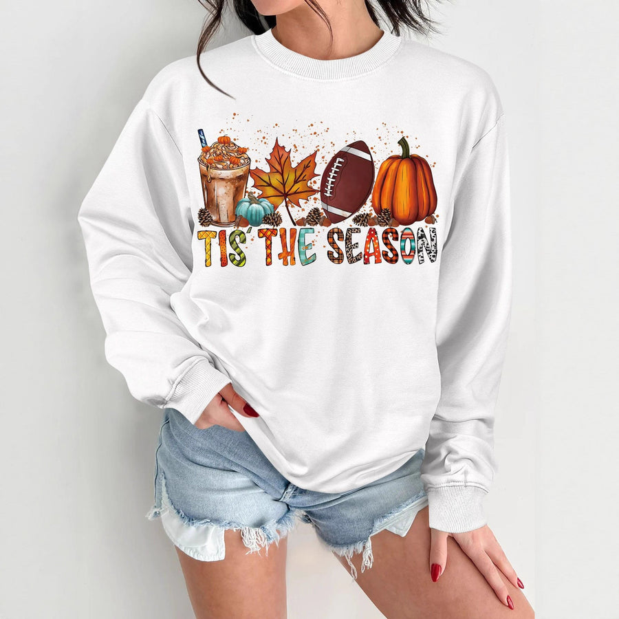 Damen Sweatshirt mit herbstlichem Motiv und lässigem Schnitt