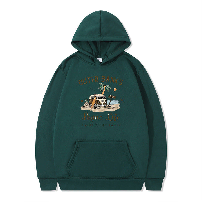 Damen Kapuzenpullover mit maritimem Design und inspirierendem Druck