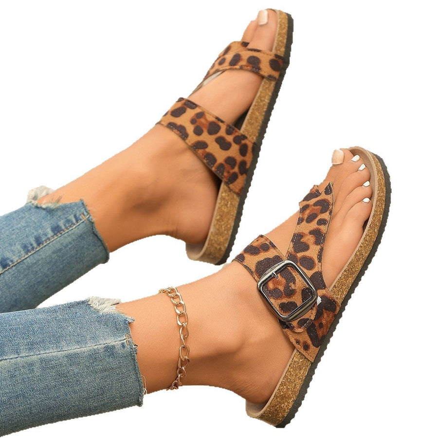 Damen Zehentrenner-Sandalen mit geflochtenen Riemen und rutschfester Sohle Heidi-Mode