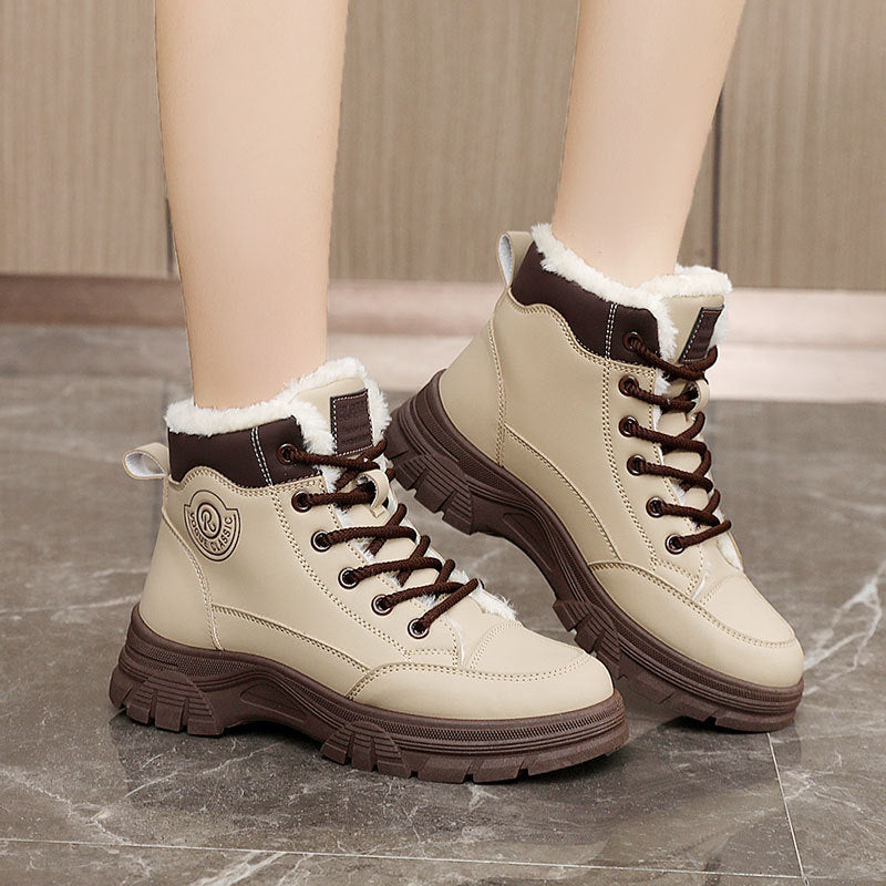 Damen warme Winterstiefel mit kuscheligem Innenfutter und rutschfester Sohle