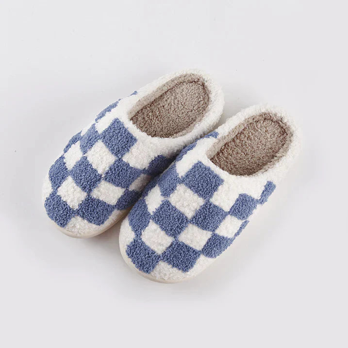 Unisex Hausschuhe Für Winter | Kariertes Muster