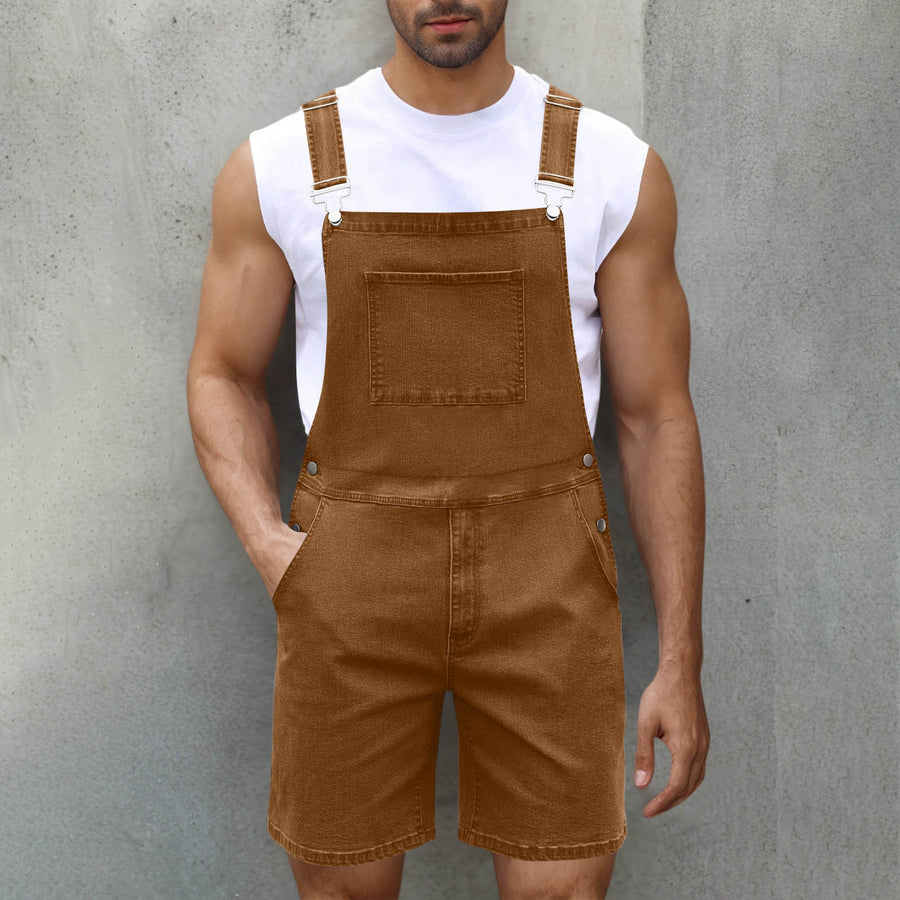 Herren Lässige Denim-Latzhose Heidi-Mode