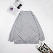 Damen Sweatshirt mit kreativem botanischem Aufdruck