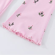 Mädchen Schlagleggings mit floralem Muster Drune