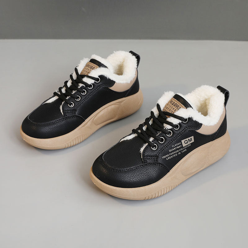Damen warme Winter Sneakers mit weichem Fleece-Futter