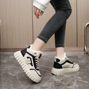 Damen Sportliche High-Top Sneakers mit gefüttertem Innenfutter und rutschfester Laufsohle