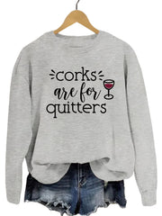Damen Sweatshirt mit kreativem Spruch und lässigem Schnitt