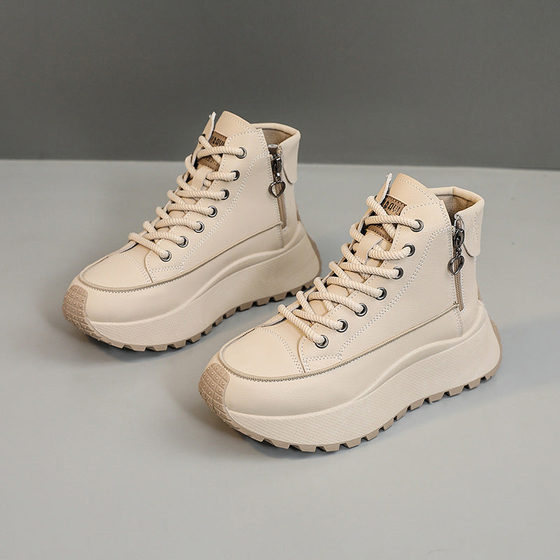 Damen High-Top Sneakers mit elegantem Reißverschluss und dämpfender Laufsohle