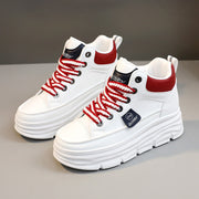 Damen Plattform Sneakers mit trendigem Farbdesign und extrakompakter Sohle