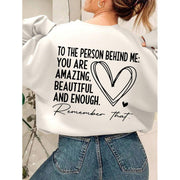 Damen Sweatshirt mit inspirierendem Motiv und lässiger Passform