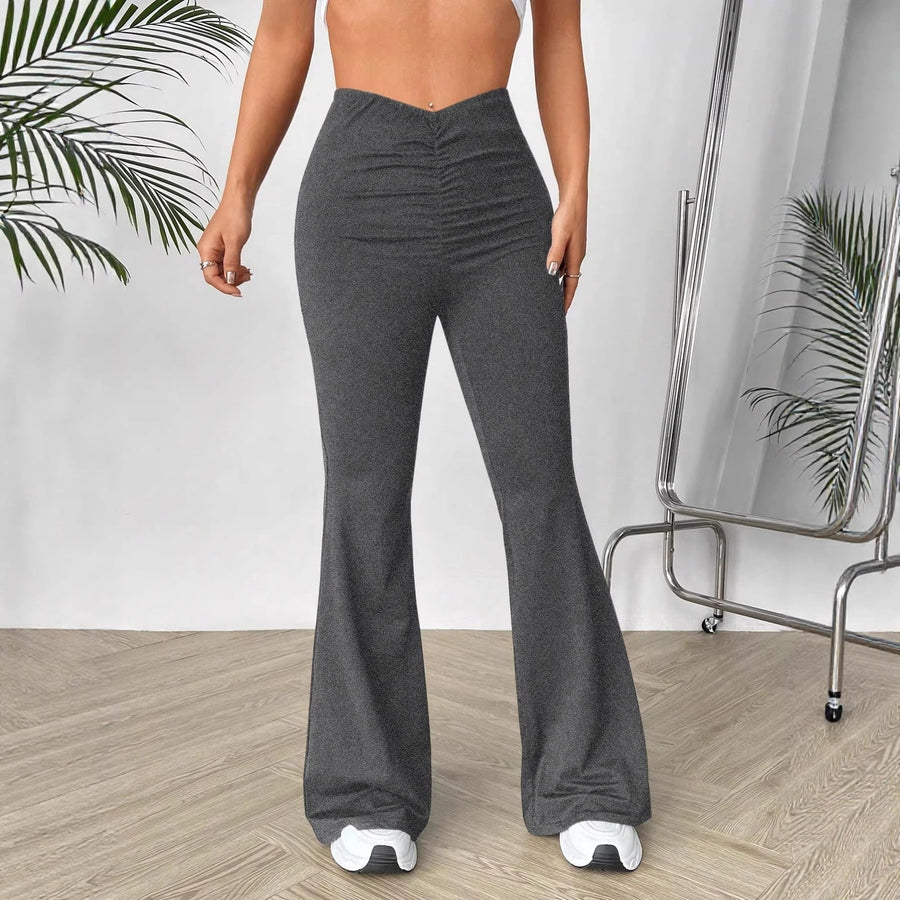 Damen Hochtaillierte Bootcut-Hose
