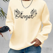 Damen Sweatshirt mit glitzerndem Aufdruck und lässigem Schnitt